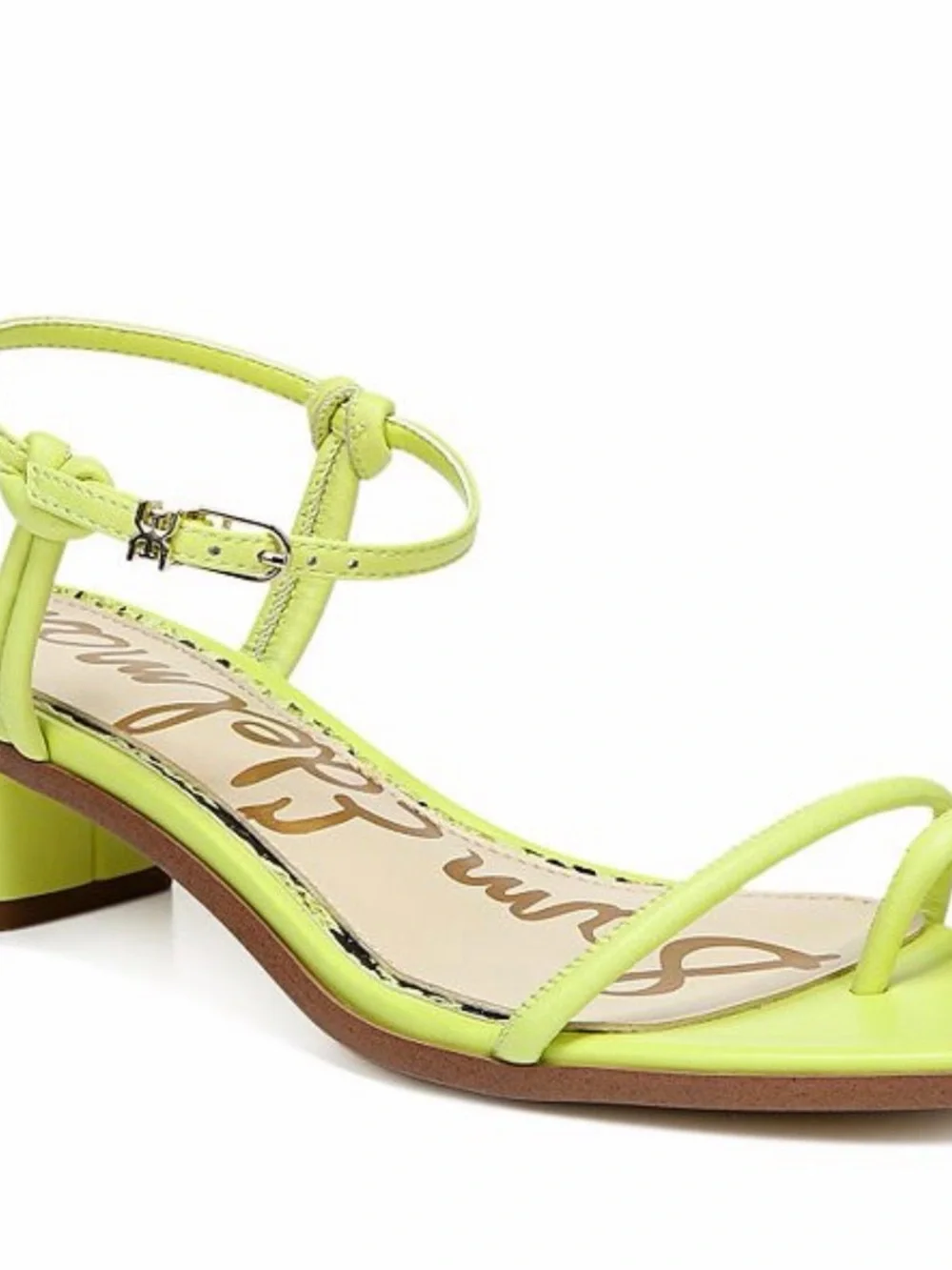 Sam Edelman Isle block heel lime yellow Strappy Toe-Ring Sandals Size 9